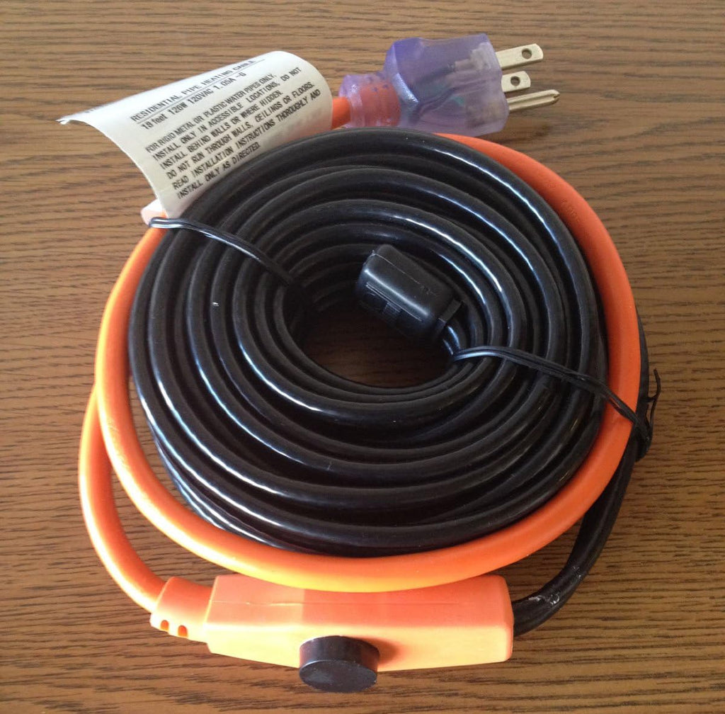 18 Ft Red Pipe Heating Cable With Thermostat A950