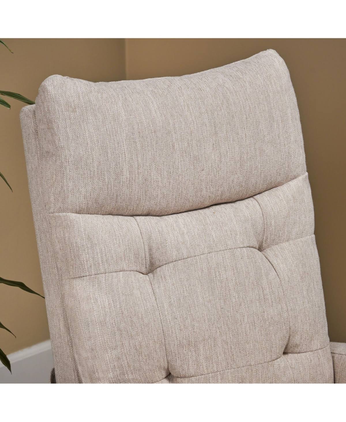 Gray and Black Contemporary Nursery Recliner W211