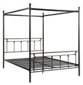 Black Metal Canopy Queen Bed E574