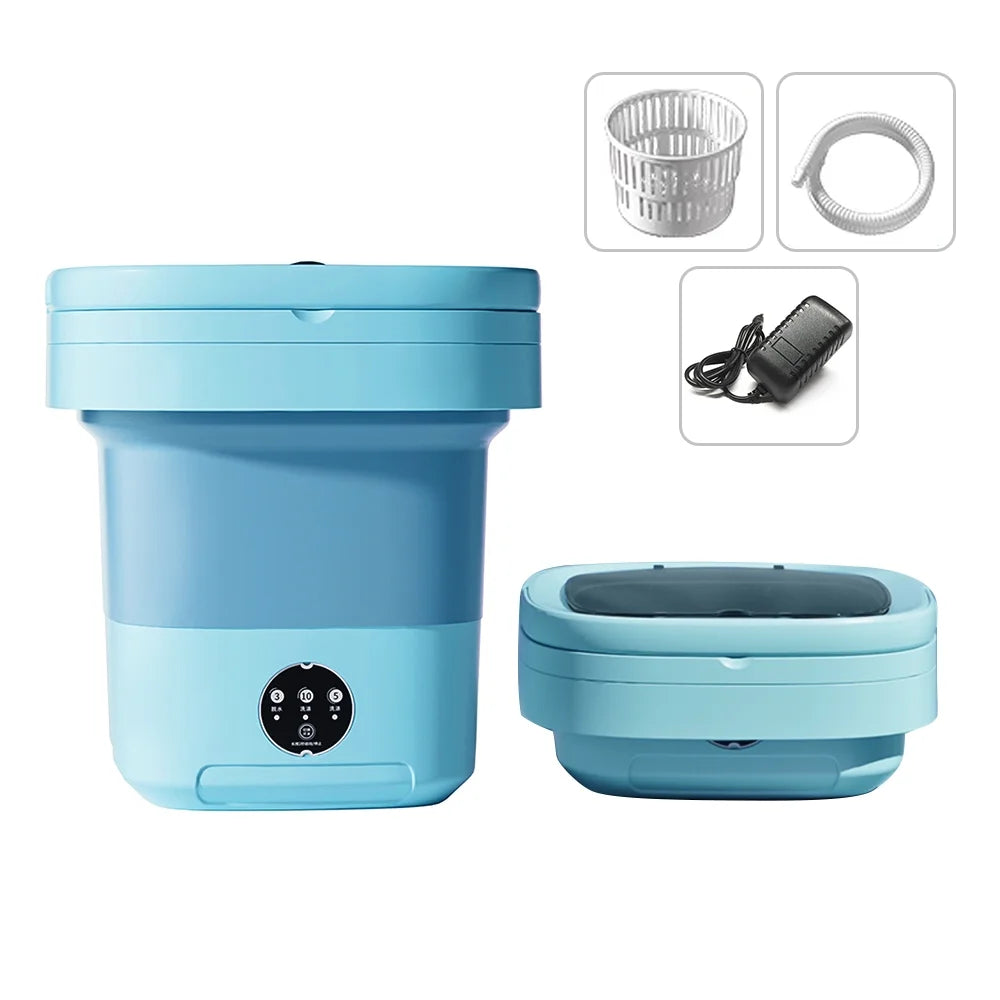8L Portable Spin Dryer with Drain Basket U259