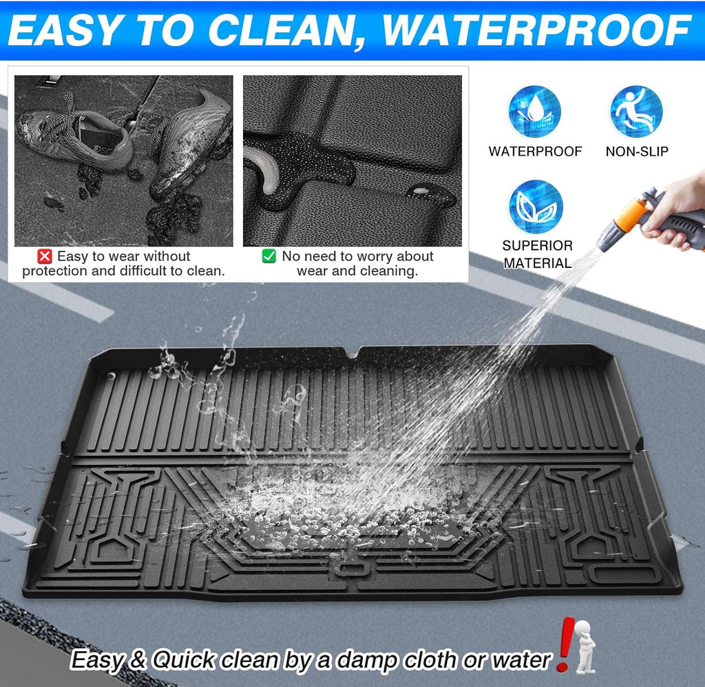 Custom Fit All Weather Car Cargo Mat for 2021 2022 Ford Bronco 4-Door, Pack of 2 I3993
