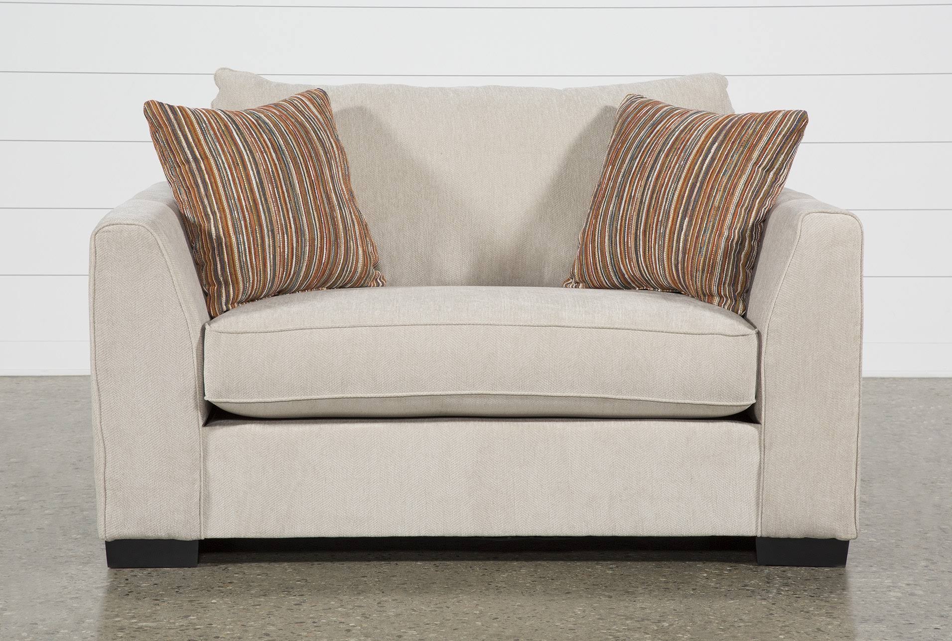 Beige Fabric Chair and Half B25336
