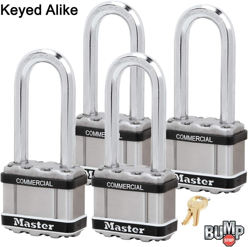 Master Lock Magnum Padlock, 8 Keyed Alike Locks A257283