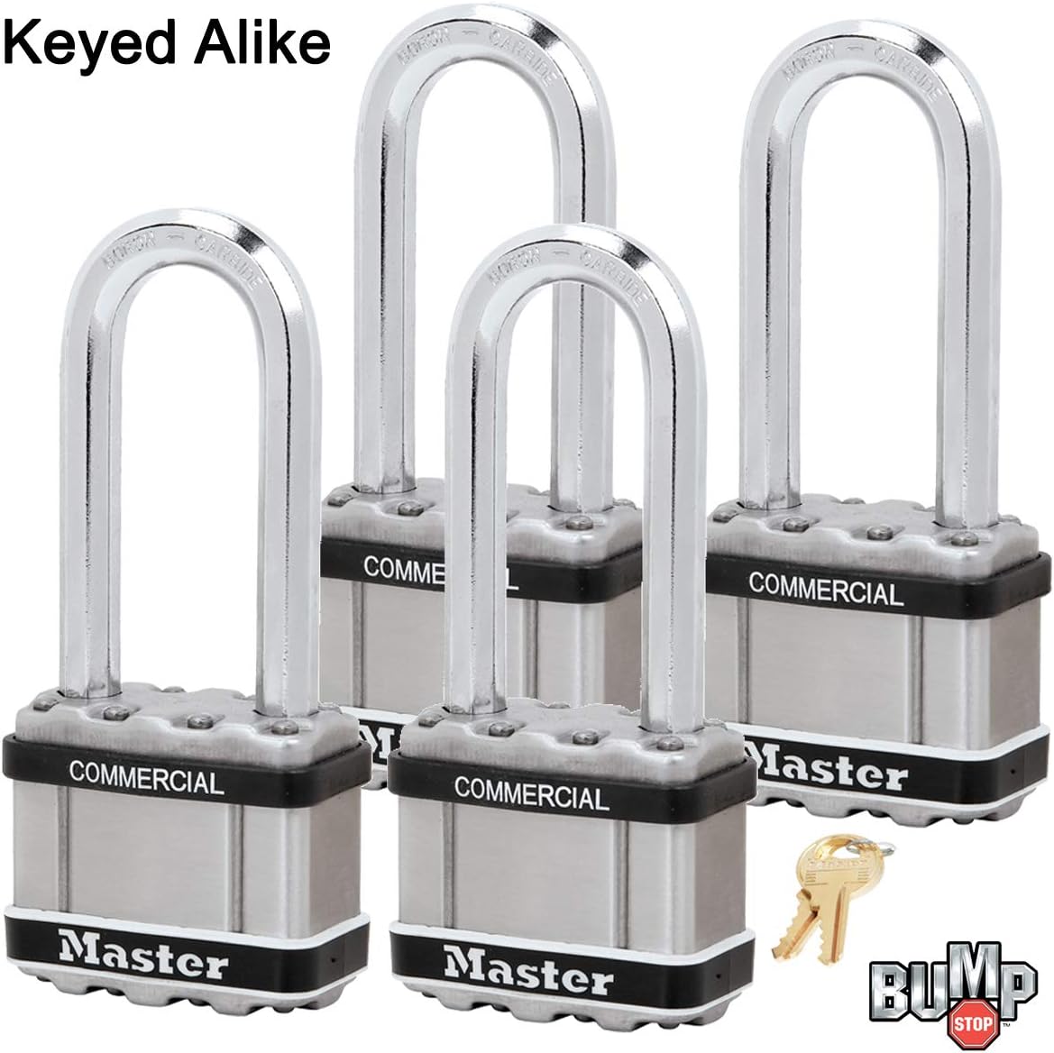 Master Lock Magnum Padlock, 8 Keyed Alike Locks A257283