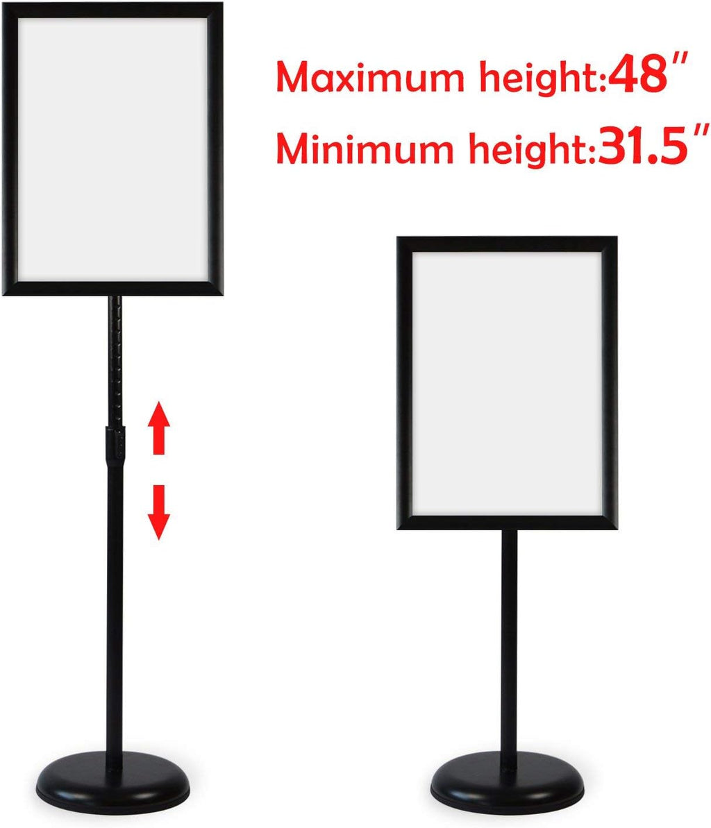 Black Pack of 2 Aluminum Floor Standing Sign Holder D287