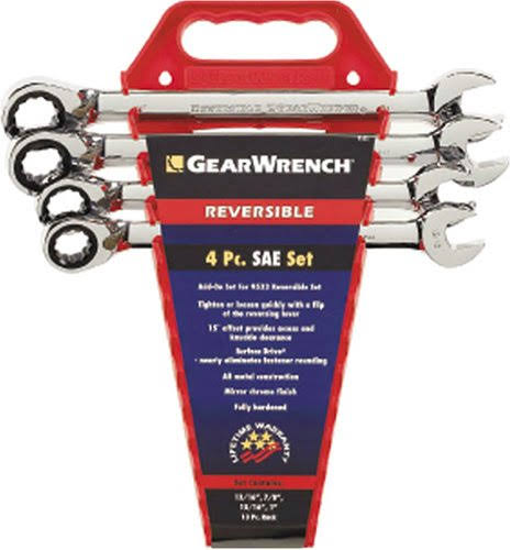 4 Piece Reversible Ratcheting Wrench Set SAE G3287