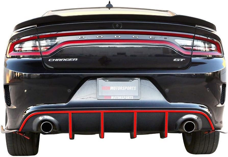 Rear Diffuser with Red Reflective Tape L719