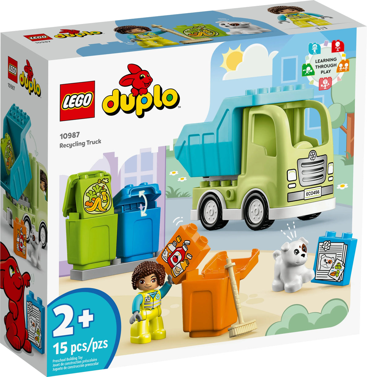 Recycling Truck Building Toy Set with 3 Sorting Bins E802