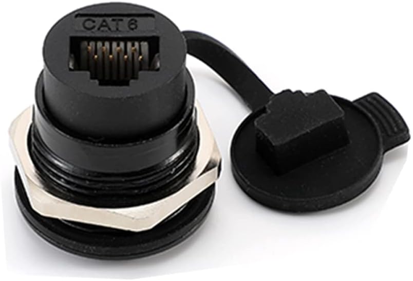 2 Pack RJ45 Panel Mount Coupler, CAT6 Female to Female Bulkhead Adapter Y86403