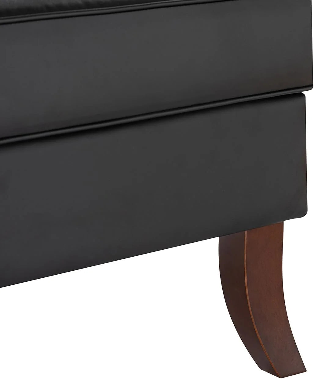 Black Faux Leather Wingback Accent Chairs Set Of 2 B841