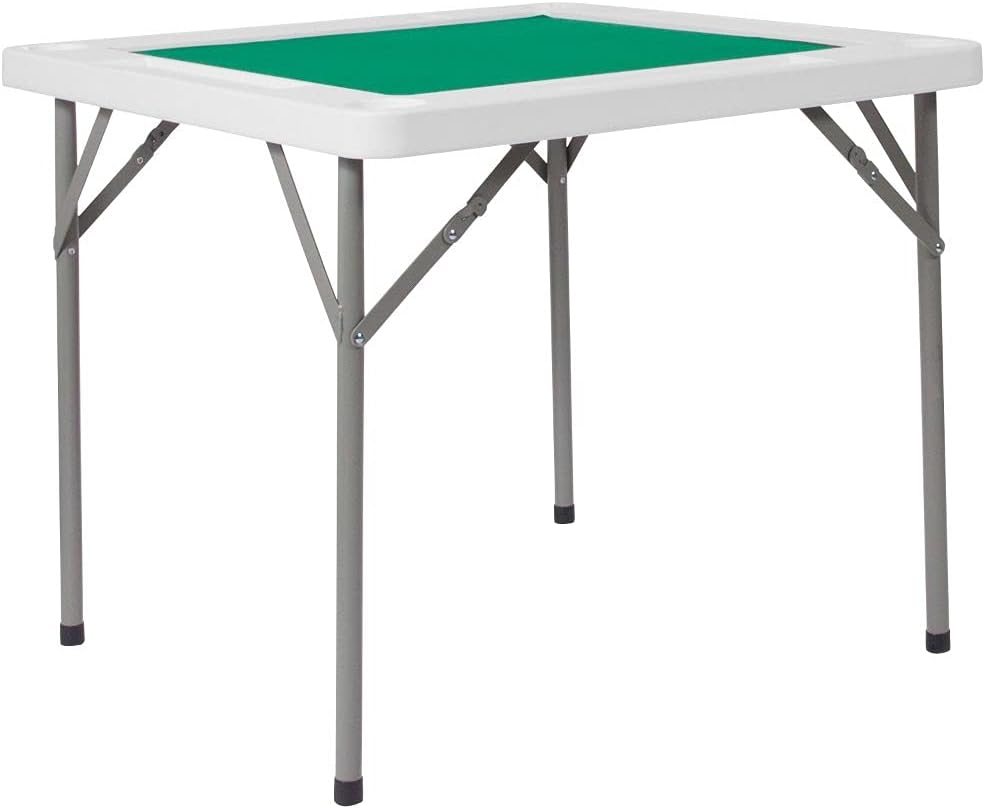 Green 4-Player Folding Card Game Table with Cup Holders T9801