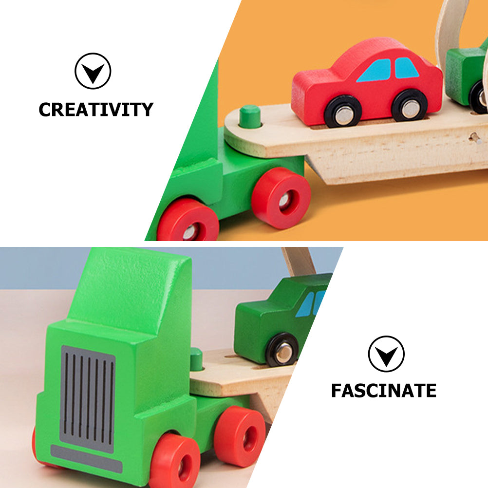 Wooden Kids Car Pickup Truck Figurine J482962
