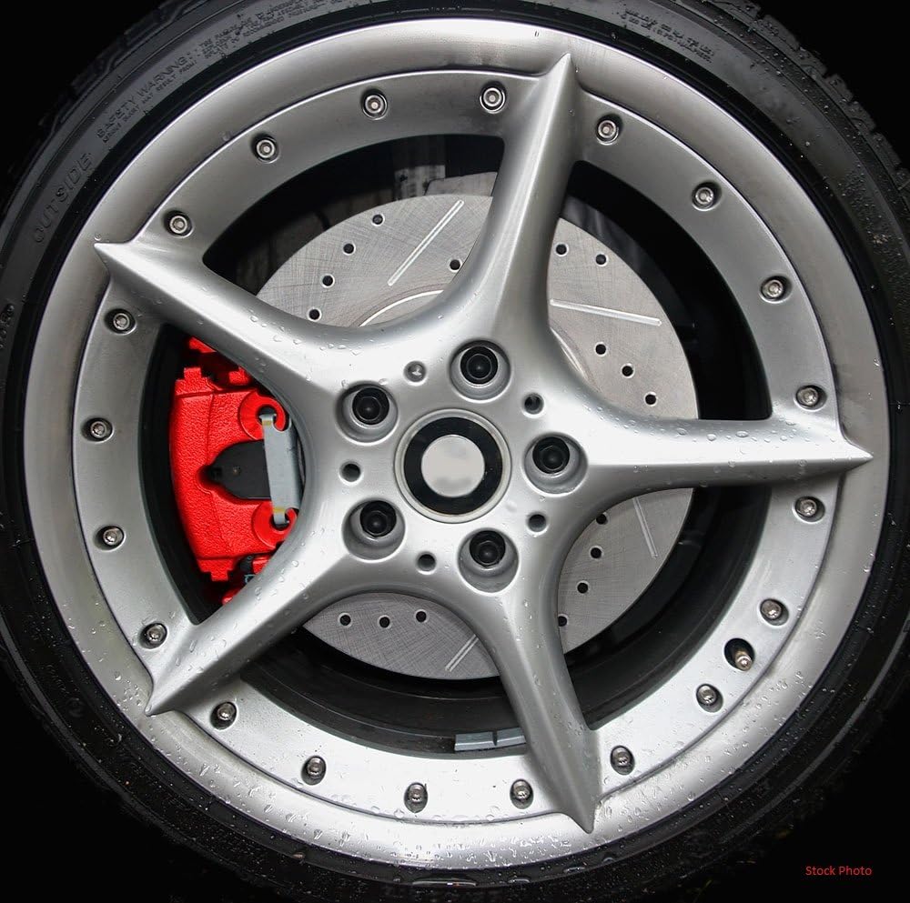 Red Calipers with Ceramic Brake Pads and Hardware Kit K9782