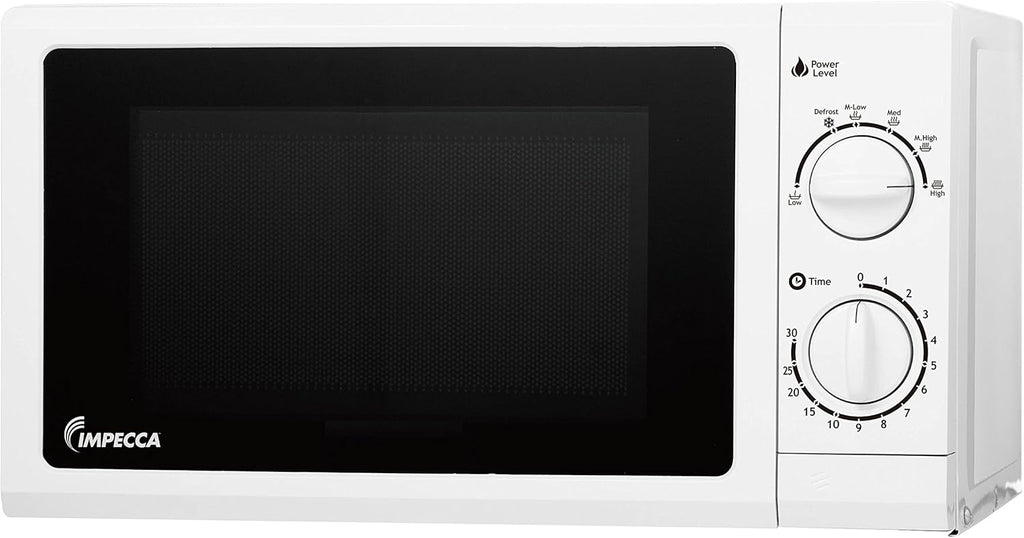 White 0.6 Cubic Feet Countertop Microwave Oven Q435