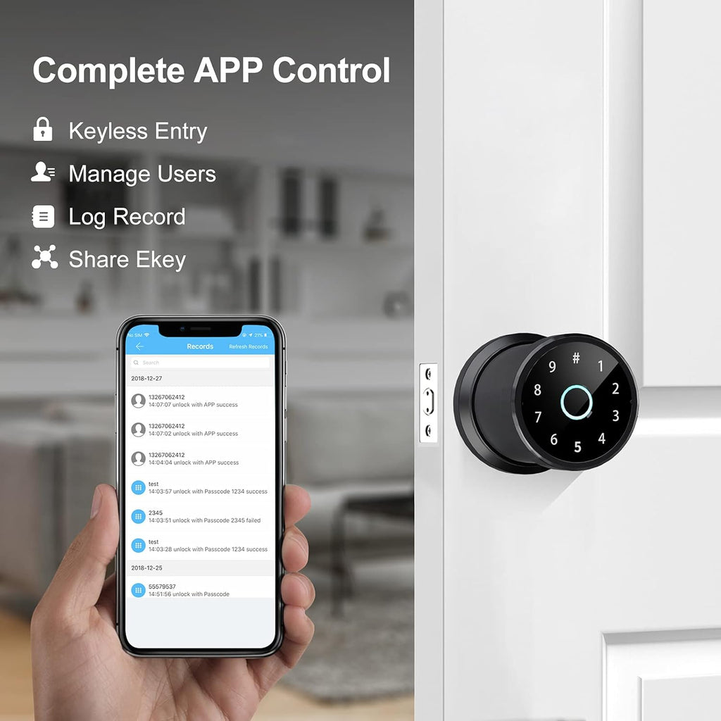 Smart Lock 4-in-1 Keyless Entry Door Lock Pack of 2 H810