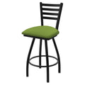 36 inch Swivel Extra Tall Bar Stool with Black Wrinkle Finish and Kiwi Green Seat S6956