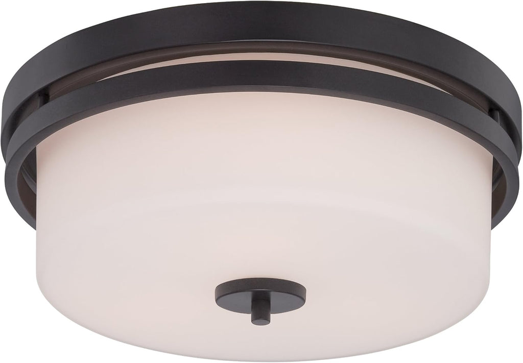 Aged Bronze Three Light Flush Fixture M90437