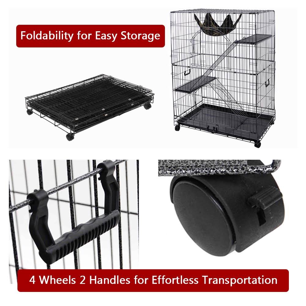 Large Cat Wire Cage Playpen with Hammock U843