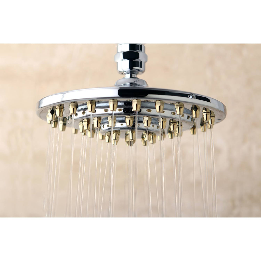 Chrome & Polished Brass Three-Tier Shower Head E593