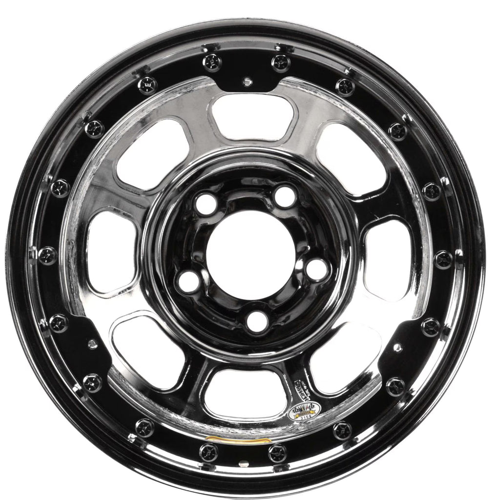 15x8 5 on 4.75 Black D-Hole Beadlock P521788