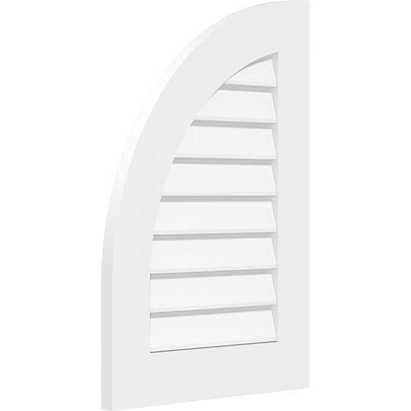 Quarter Round Top Left Surface Mount PVC Gable Vent F64357