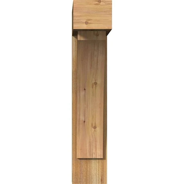 Rough Sawn Bracket with Offset Brace, Western Red Cedar Q9022