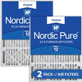 20x25x5 MERV 12 Pleated AC Furnace Air Filters 2 Pack Q74575