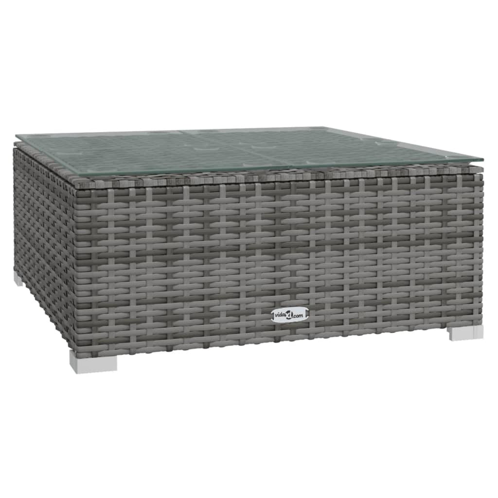 6 Piece Gray Poly Rattan Outdoor Sectional Sofa Set U86883