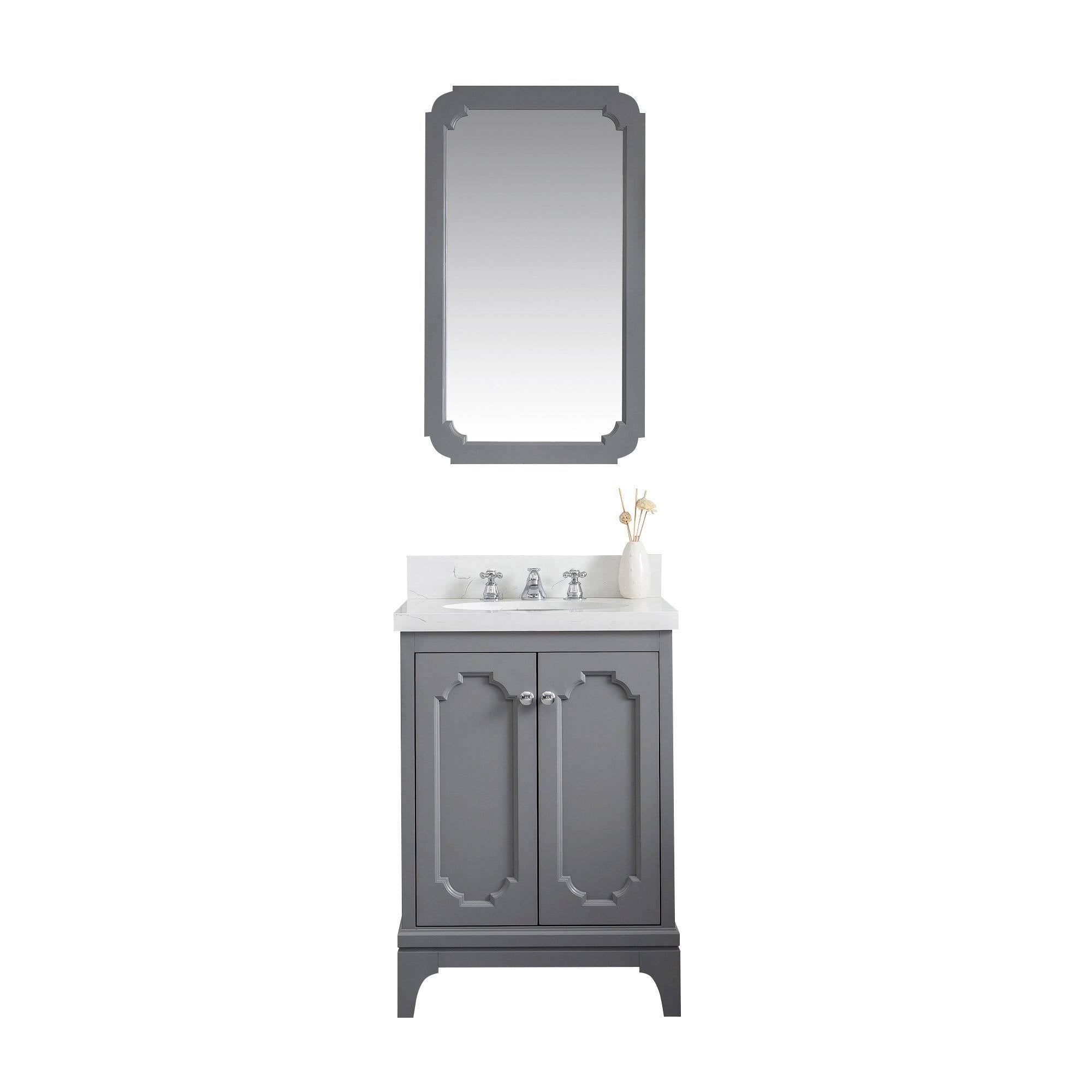 Cashmere Grey Quartz Single Sink Vanity S463