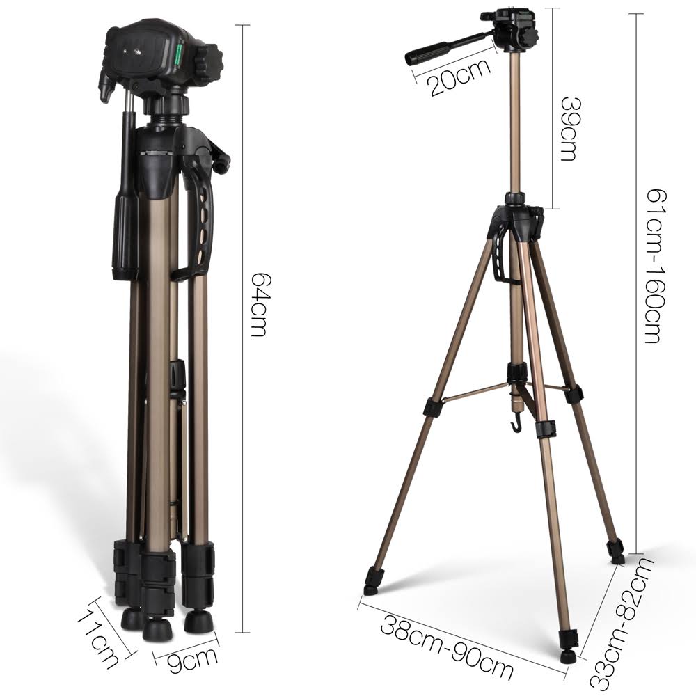 160cm Dual Bubble Level Camera Tripod O9007