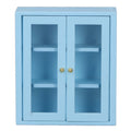 Blue Wooden Dollhouse Wall Cabinet J9499