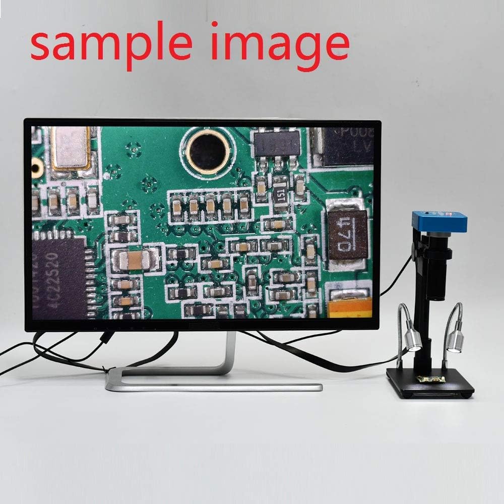 34MP 2K 1080P 60FPS Full HD HDMI USB Digital Video Microscope Camera with 150X Zoom C-Mount Lens and Adjustable Illumination R99425