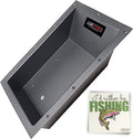 Black Powder Coated Aluminum Recessed Trolling Motor Pan with Sticker F2259