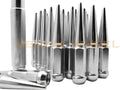 Chrome Spike Lug Nuts 14x1.5 Thread Pitch 4.5" Total Length Pack of 2 M1160
