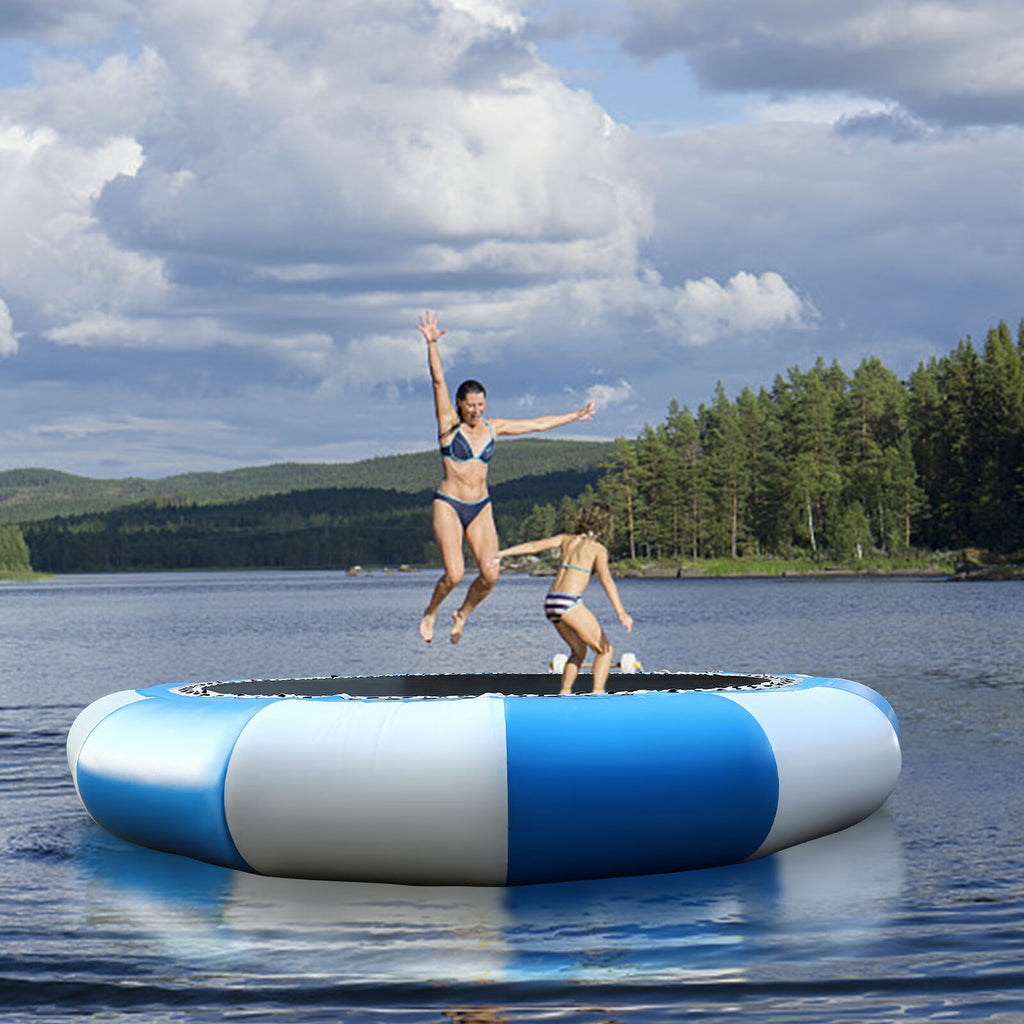 Inflatable Water Trampoline, 5M Round Floating Bouncer B4875