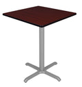 Mahogany Grey Square X-Base Table H9450