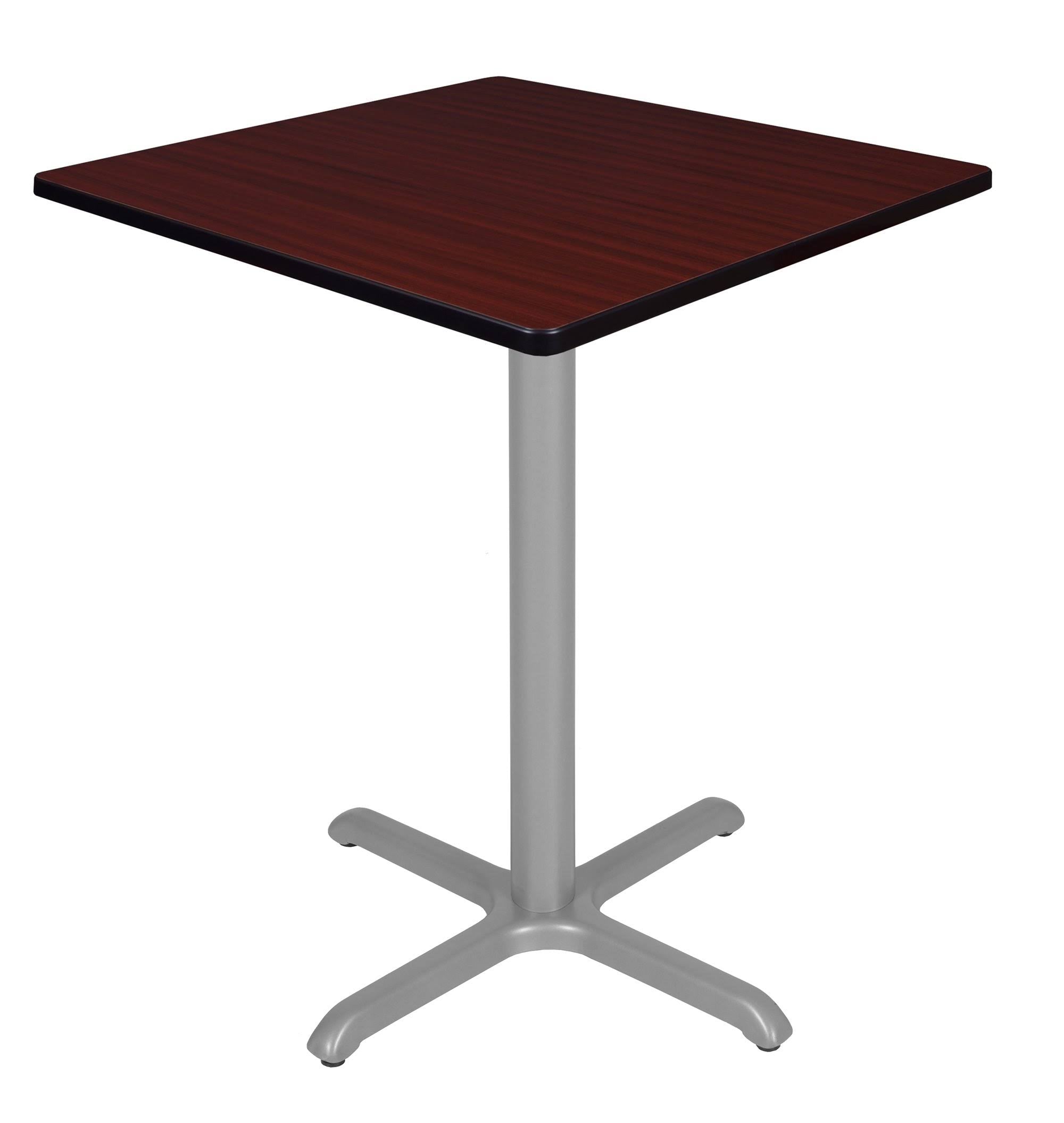 Mahogany Grey Square X-Base Table H9450