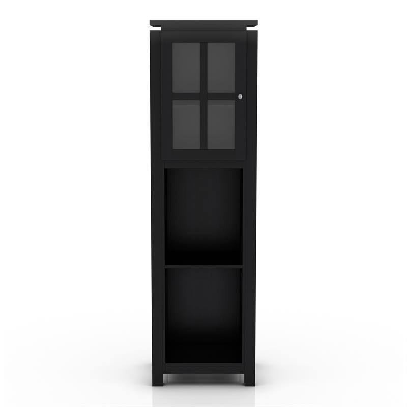 Black 4-Shelf Tower Cabinet D8147