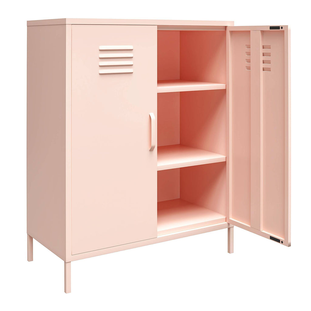 Pink 2 Door Metal Locker Storage Cabinet H4175