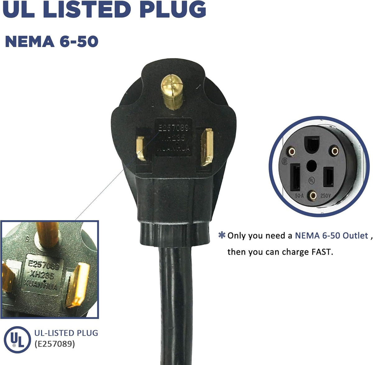Portable EV Charger 240 Volt 25ft Cable 40 Amp A973420