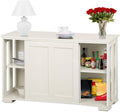 Black Wooden Buffet Sideboard with Sliding Door L27631