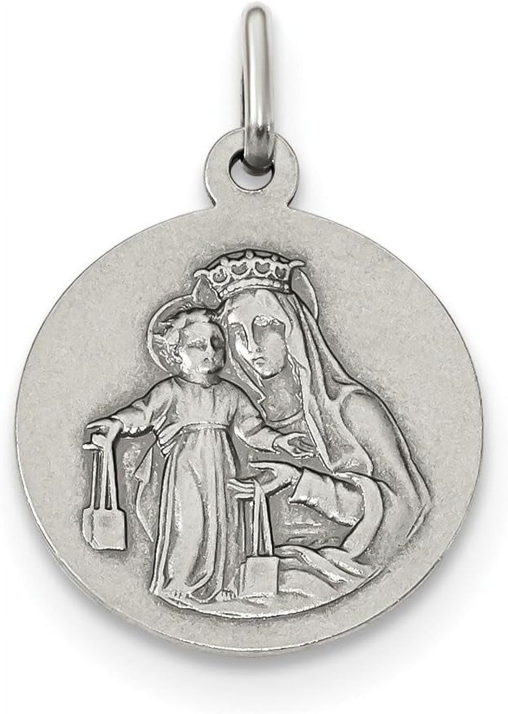 925 Sterling Silver Heart of Jesus Medal Pendant N735