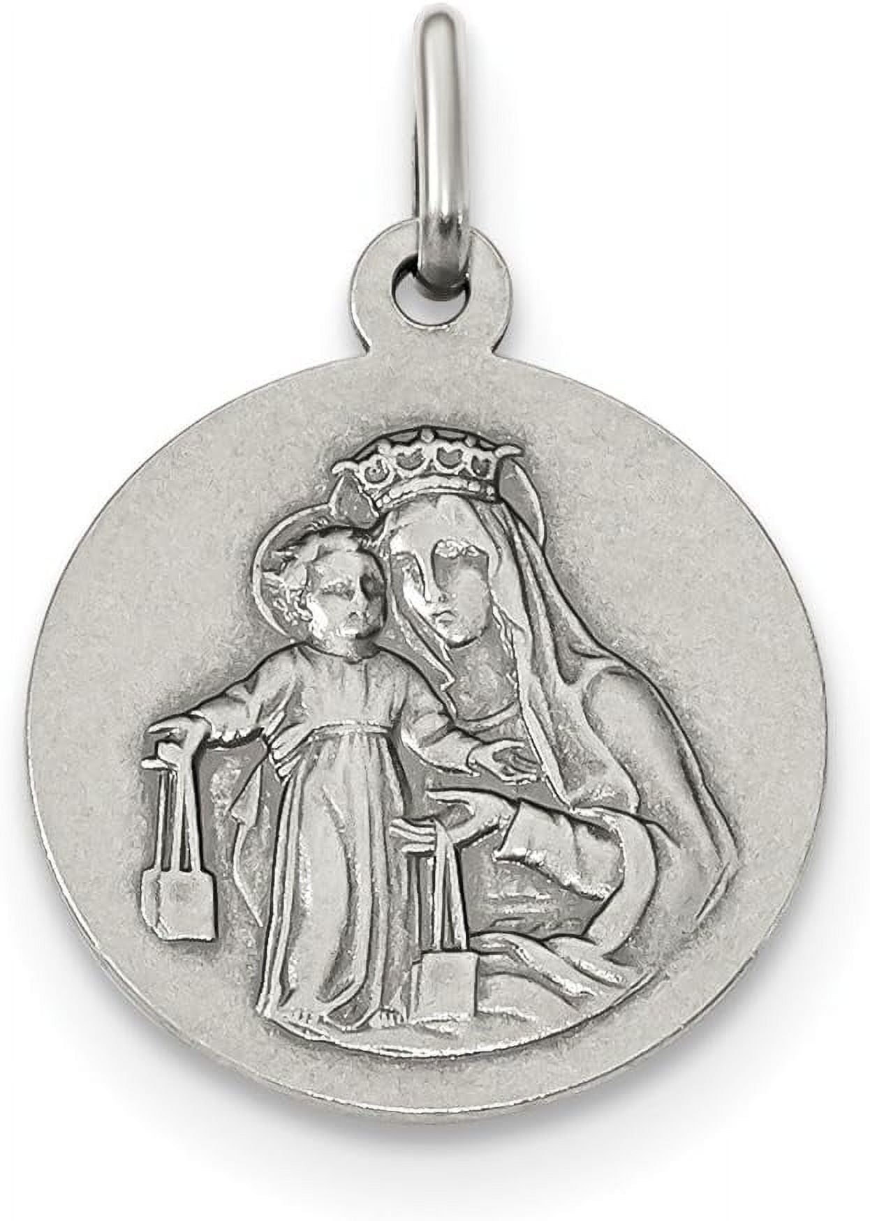 925 Sterling Silver Heart of Jesus Medal Pendant N735