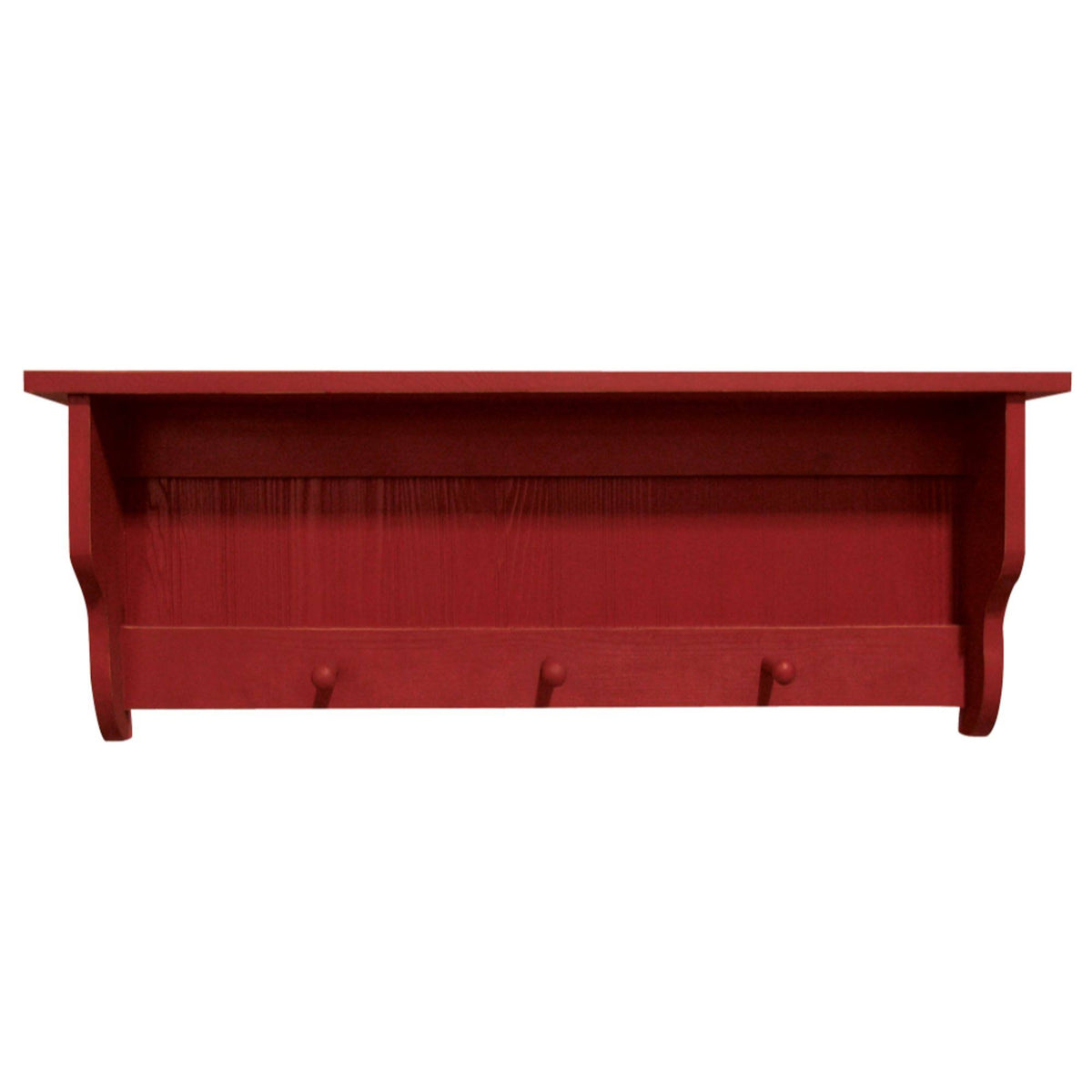 Red Rectangular Storage Shelf with Pegs K9202