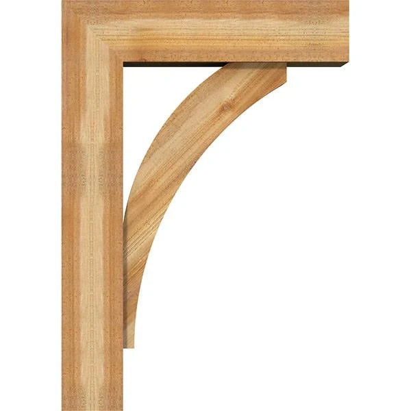 Rough Sawn Bracket with Offset Brace, Western Red Cedar Q9022