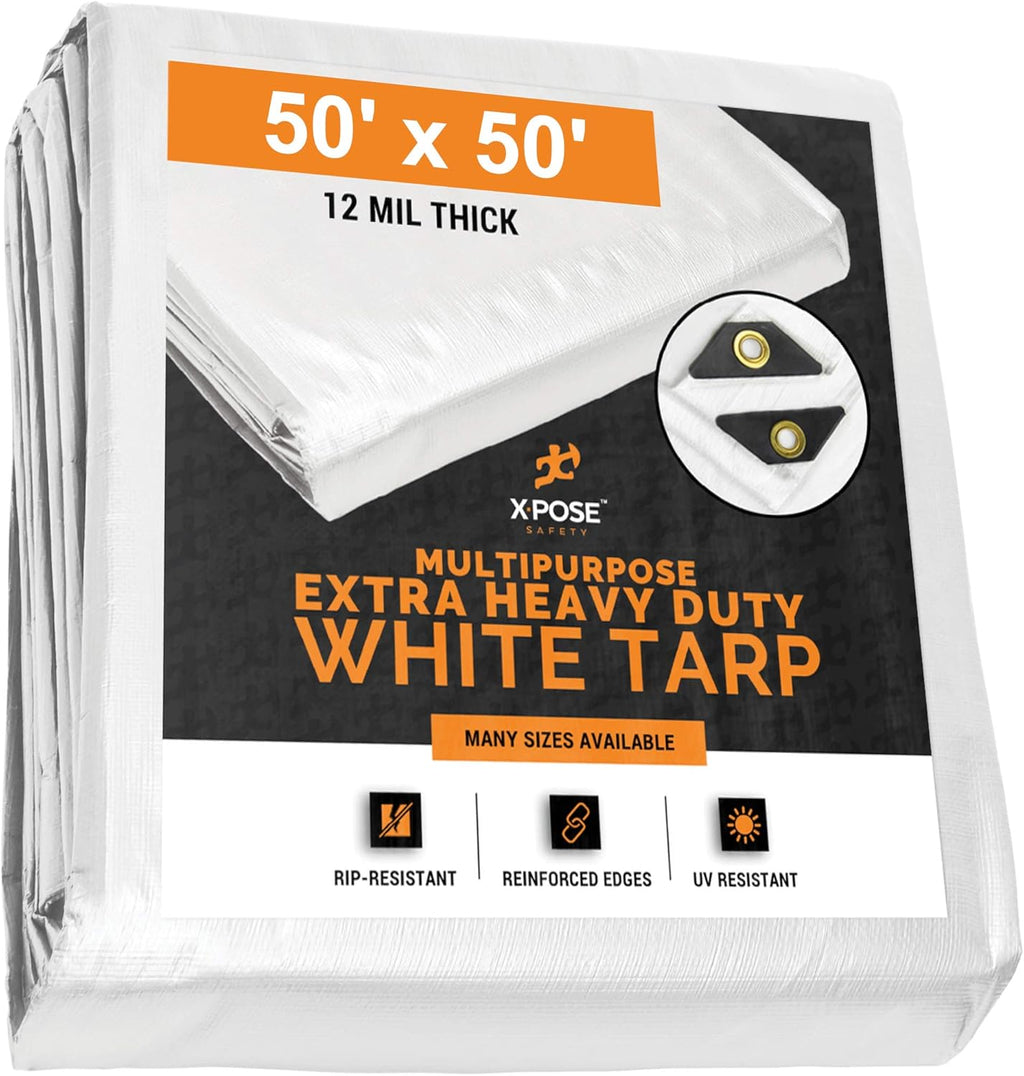 White 12 Mil Polyethylene Tarp 40' X 60' G15028