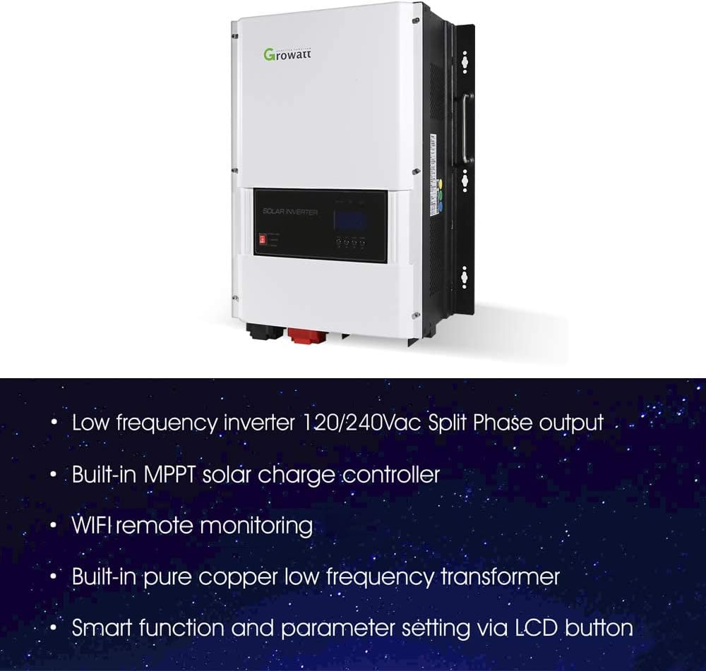 Split Phase Solar Inverter 48V 6kW 120/240V Pure Sine Wave Inverter V267