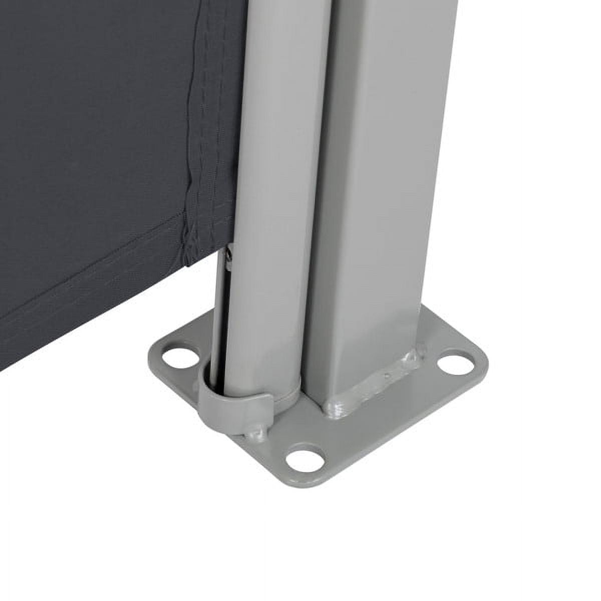 Outdoor Aluminum Handle Shed Partition Windshield Canopy Dark Gray B673