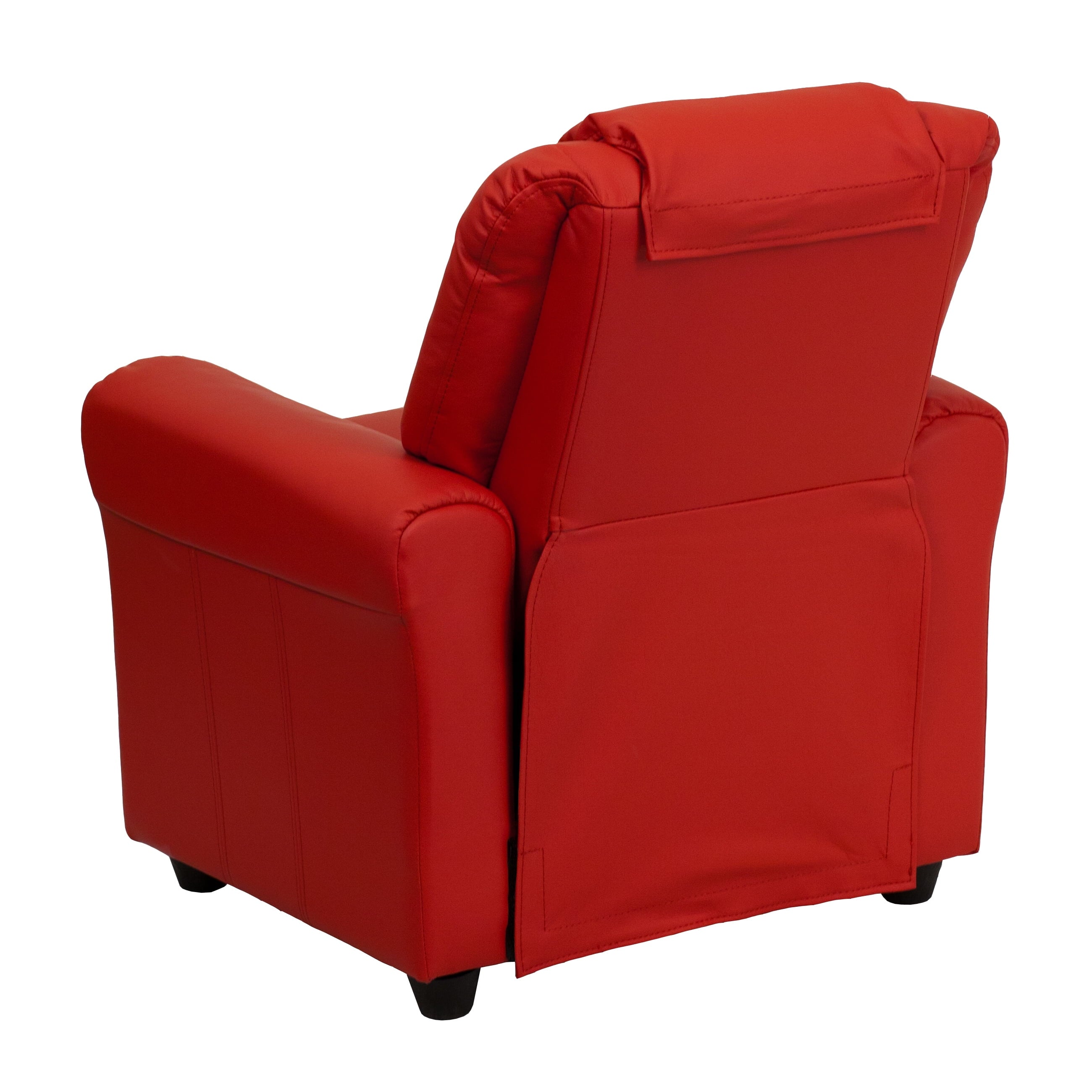 Red Vinyl Kid's Recliner with Cupholder E99416