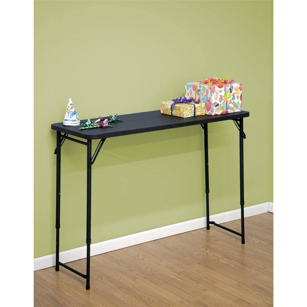 Adjustable Height PVC Top Table Black X376253